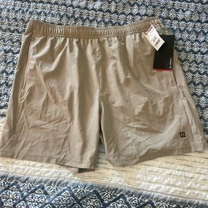 Layer 8 Men’s Athletic Pull-On Shorts in Light Taupe